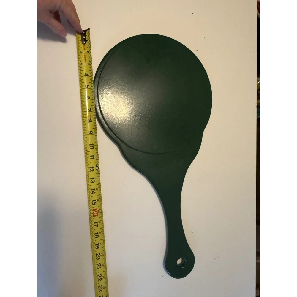 Vintage Forest Green Wall Mirror Large Oversized Shell Motif Vanity 24 Inch